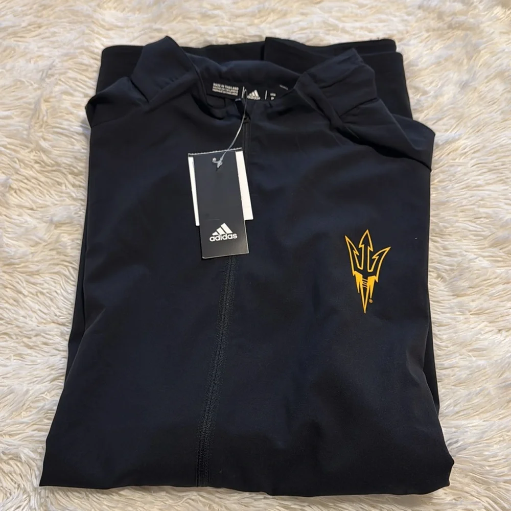 Adidas Arizona State GameMode Windbreaker Jacket Black 1/2 Zip XL NWT - Picture 13 of 13